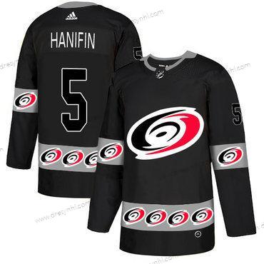 Adidas Carolina Hurricanes #5 Noah Hanifin Černá Tým Logos dres – Pánské