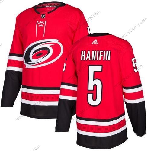 Adidas Carolina Hurricanes #5 Noah Hanifin Červené Domácí dres Autentické Sešitý NHL dres – Juniorské