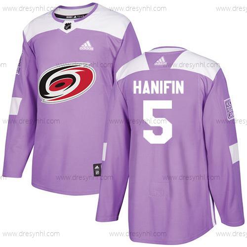 Adidas Carolina Hurricanes #5 Noah Hanifin Nachový Autentické Bojuje proti rakovině Sešitý NHL dres – Pánské