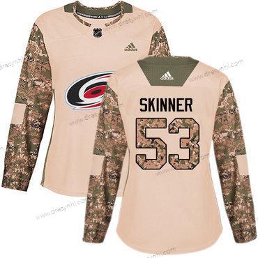 Adidas Carolina Hurricanes #53 Jeff Skinner Camo Autentické 2017 Veterans Day Sešitý NHL dres – Dámské