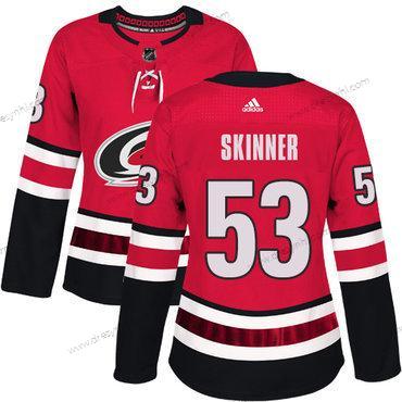 Adidas Carolina Hurricanes #53 Jeff Skinner Červené Domácí dres Autentické Sešitý NHL dres – Dámské