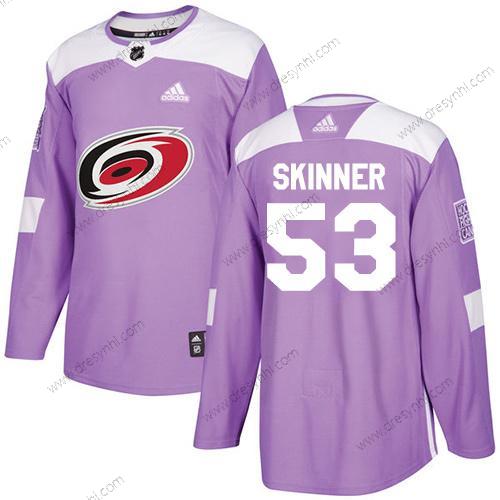 Adidas Carolina Hurricanes #53 Jeff Skinner Nachový Autentické Bojuje proti rakovině Sešitý NHL dres – Pánské