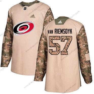 Adidas Carolina Hurricanes #57 Trevor Van Riemsdyk Camo Autentické 2017 Veterans Day Sešitý NHL dres – Pánské