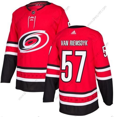 Adidas Carolina Hurricanes #57 Trevor Van Riemsdyk Červené Domácí dres Autentické Sešitý NHL dres – Pánské