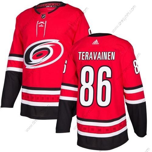 Adidas Carolina Hurricanes #86 Teuvo Teravainen Červené Domácí dres Autentické Sešitý NHL dres – Juniorské