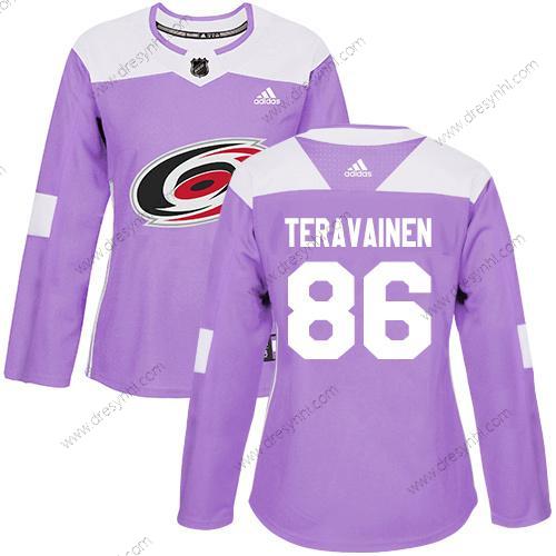 Adidas Carolina Hurricanes #86 Teuvo Teravainen Nachový Autentické Bojuje proti rakovině Sešitý NHL dres – Dámské