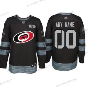 Adidas Carolina Hurricanes Personalizované Černá 1917-2017 100th Výročí Sešitý NHL dres