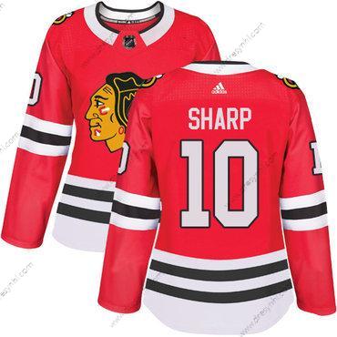 Adidas Chicago Blackhawks #10 Patrick Sharp Červené Domácí dres Autentické Sešitý NHL dres – Dámské