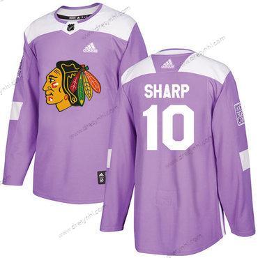 Adidas Chicago Blackhawks #10 Patrick Sharp Nachový Autentické Bojuje proti rakovině Sešitý NHL dres – Juniorské