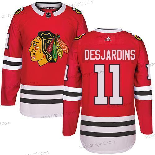 Adidas Chicago Blackhawks #11 Andrew Desjardins Červené Domácí dres Autentické Sešitý NHL dres – Pánské