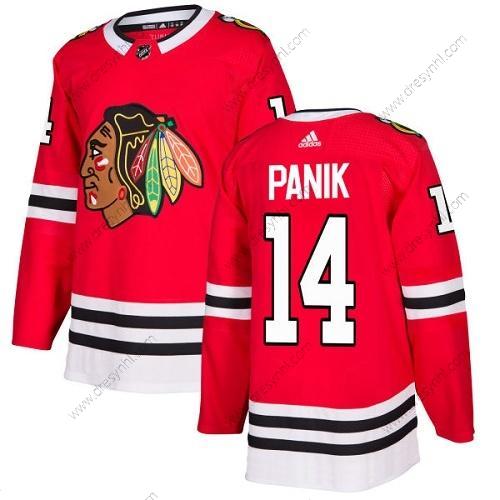 Adidas Chicago Blackhawks #14 Richard Panik Červené Domácí dres Autentické Sešitý NHL dres – Juniorské