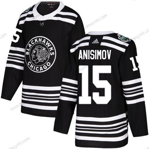 Adidas Chicago Blackhawks #15 Artem Anisimov Černá Autentické 2019 Zimní Klasický Sešitý NHL dres – Pánské