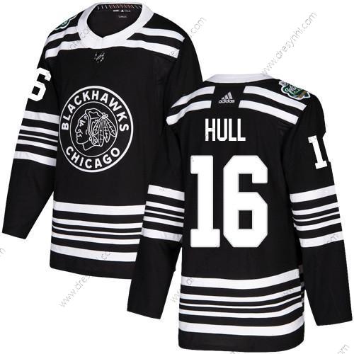 Adidas Chicago Blackhawks #16 Bobby Hull Černá Autentické 2019 Zimní Klasický Sešitý NHL dres – Pánské