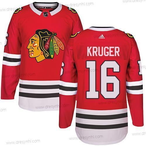 Adidas Chicago Blackhawks #16 Marcus Kruger Červené Domácí dres Autentické Sešitý NHL dres – Pánské