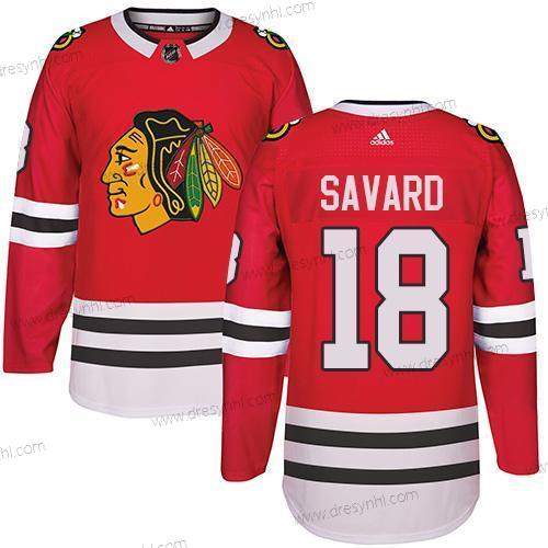 Adidas Chicago Blackhawks #18 Denis Savard Červené Domácí dres Autentické Sešitý NHL dres – Pánské