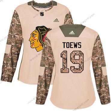 Adidas Chicago Blackhawks #19 Jonathan Toews Camo Autentické 2017 Veterans Day Sešitý NHL dres – Dámské