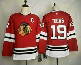 Adidas Chicago Blackhawks #19 Jonathan Toews Domácí dres Autentické Červené Hráč dres – Juniorské