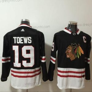 Adidas Chicago Blackhawks #19 Jonathan Toews New Černá Sešitý NHL dres – Pánské