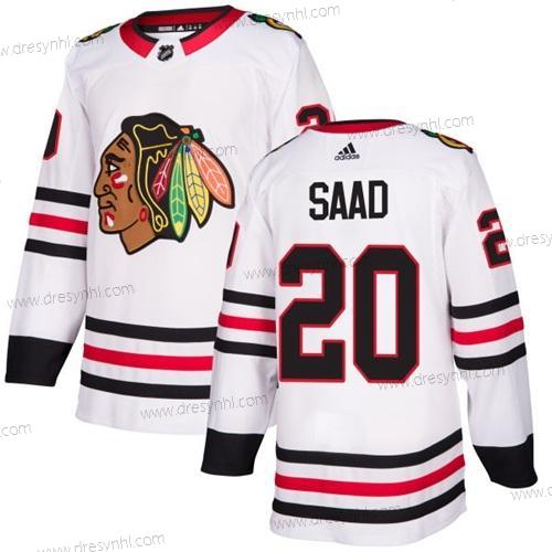 Adidas Chicago Blackhawks #20 Brandon Saad Bílý Road Autentické Sešitý NHL dres – Pánské