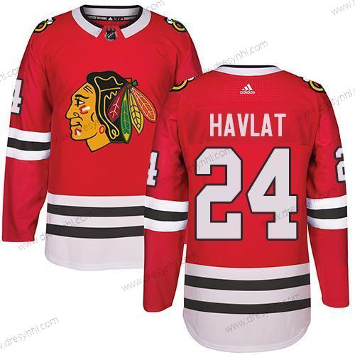 Adidas Chicago Blackhawks #24 Martin Havlat Červené Domácí dres Autentické Sešitý NHL dres – Pánské