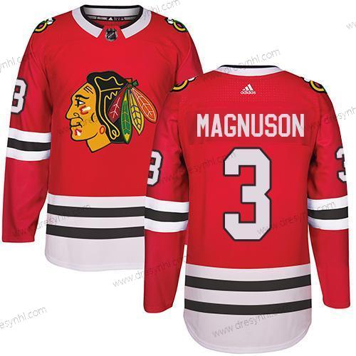 Adidas Chicago Blackhawks #3 Keith Magnuson Červené Domácí dres Autentické Sešitý NHL dres – Pánské