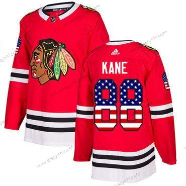 Adidas Chicago Blackhawks #88 Patrick Kane Červené Domácí dres Autentické USA Flag Sešitý NHL dres – Juniorské