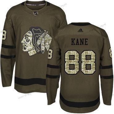 Adidas Chicago Blackhawks #88 Patrick Kane Zelená Salute to Service Sešitý NHL dres – Juniorské