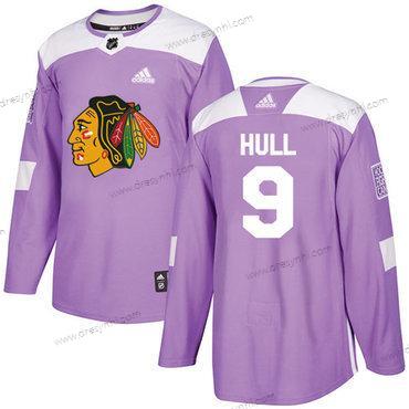 Adidas Chicago Blackhawks #9 Bobby Hull Nachový Autentické Bojuje proti rakovině Sešitý NHL dres – Juniorské