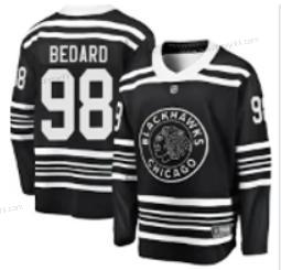 Adidas Chicago Blackhawks #98 Connor Bedard Autentické 2019 Zimní Klasický Černá dres – Pánské