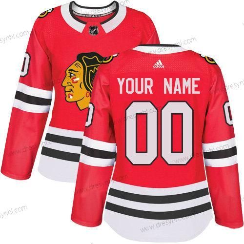 Adidas Chicago Blackhawks Personalizované Autentické Červené Domácí dres NHL dres – Dámské