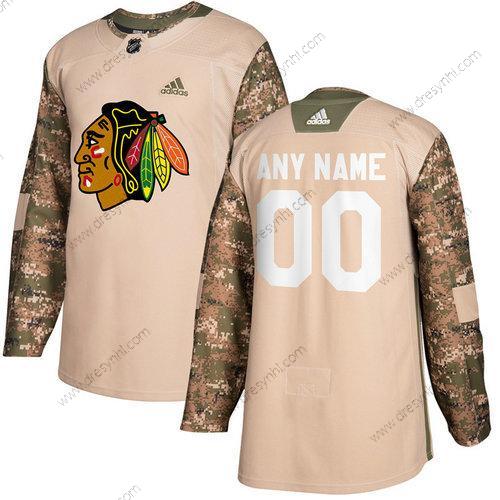 Adidas Chicago Blackhawks Personalizované Camo Veterans Day Tréninkový dres – Pánské