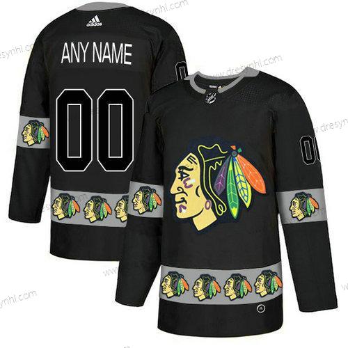 Adidas Chicago Blackhawks Personalizované Černá Tým Logos dres – Pánské