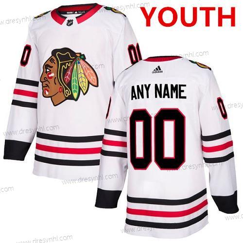 Adidas Chicago Blackhawks Personalizované NHL Autentické Bílý dres – Juniorské