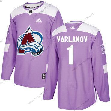 Adidas Colorado Avalanche #1 Semyon Varlamov Nachový Autentické Bojuje proti rakovině Sešitý NHL dres – Juniorské