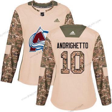 Adidas Colorado Avalanche #10 Sven Andrighetto Camo Autentické 2017 Veterans Day Sešitý NHL dres – Dámské