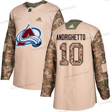 Adidas Colorado Avalanche #10 Sven Andrighetto Camo Autentické 2017 Veterans Day Sešitý NHL dres – Juniorské