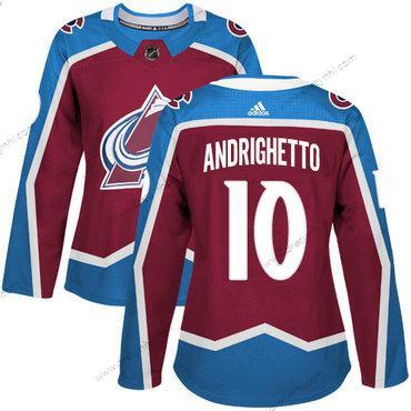 Adidas Colorado Avalanche #10 Sven Andrighetto Domácí dres Červené Autentické Sešitý NHL dres – Dámské