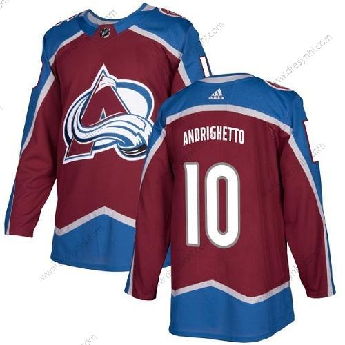 Adidas Colorado Avalanche #10 Sven Andrighetto Domácí dres Červené Autentické Sešitý NHL dres – Juniorské