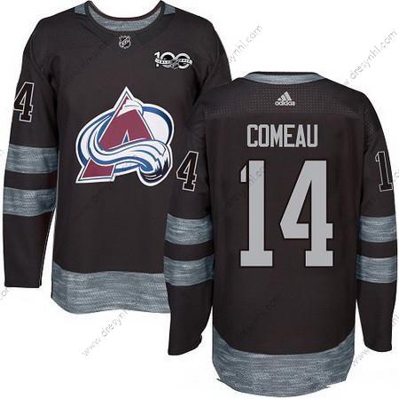 Adidas Colorado Avalanche #14 Blake Comeau Černá 100th Výročí Sešitý NHL 2017 Hokejový dres – Pánské