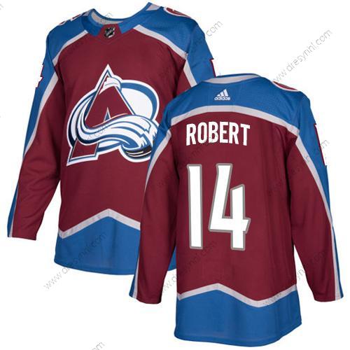 Adidas Colorado Avalanche #14 Rene Robert Domácí dres Červené Autentické Sešitý NHL dres – Pánské