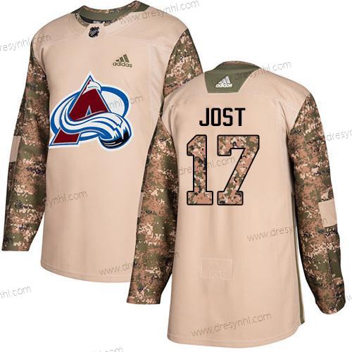 Adidas Colorado Avalanche #17 Tyson Jost Camo Autentické 2017 Veterans Day Sešitý NHL dres – Pánské