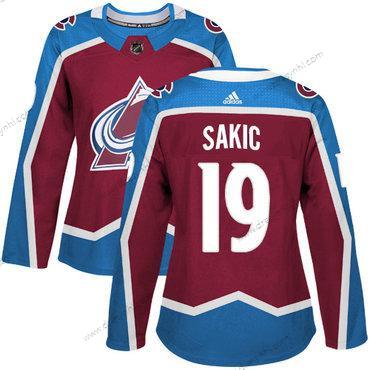 Adidas Colorado Avalanche #19 Joe Sakic Domácí dres Červené Autentické Sešitý NHL dres – Dámské