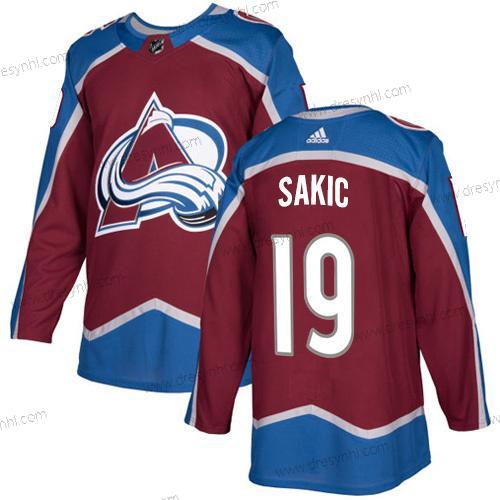 Adidas Colorado Avalanche #19 Joe Sakic Domácí dres Červené Autentické Sešitý NHL dres – Pánské