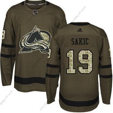 Adidas Colorado Avalanche #19 Joe Sakic Zelená Salute to Service Sešitý NHL dres – Juniorské