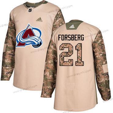 Adidas Colorado Avalanche #21 Peter Forsberg Camo Autentické 2017 Veterans Day Sešitý NHL dres – Juniorské