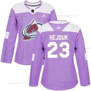 Adidas Colorado Avalanche #23 Milan Hejduk Autentické Bojuje proti rakovině Tréninkový Nachový dres – Dámské