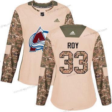 Adidas Colorado Avalanche #33 Patrick Roy Camo Autentické 2017 Veterans Day Sešitý NHL dres – Dámské