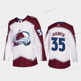 Adidas Colorado Avalanche #35 Darcy Kuemper Bílý Sešitý NHL dres – Pánské