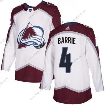 Adidas Colorado Avalanche #4 Tyson Barrie Bílý Hostující dres Autentické Sešitý NHL dres – Pánské