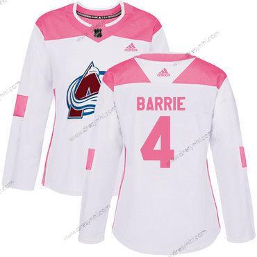 Adidas Colorado Avalanche #4 Tyson Barrie Bílý Růžový Autentické Sešitý NHL dres – Dámské